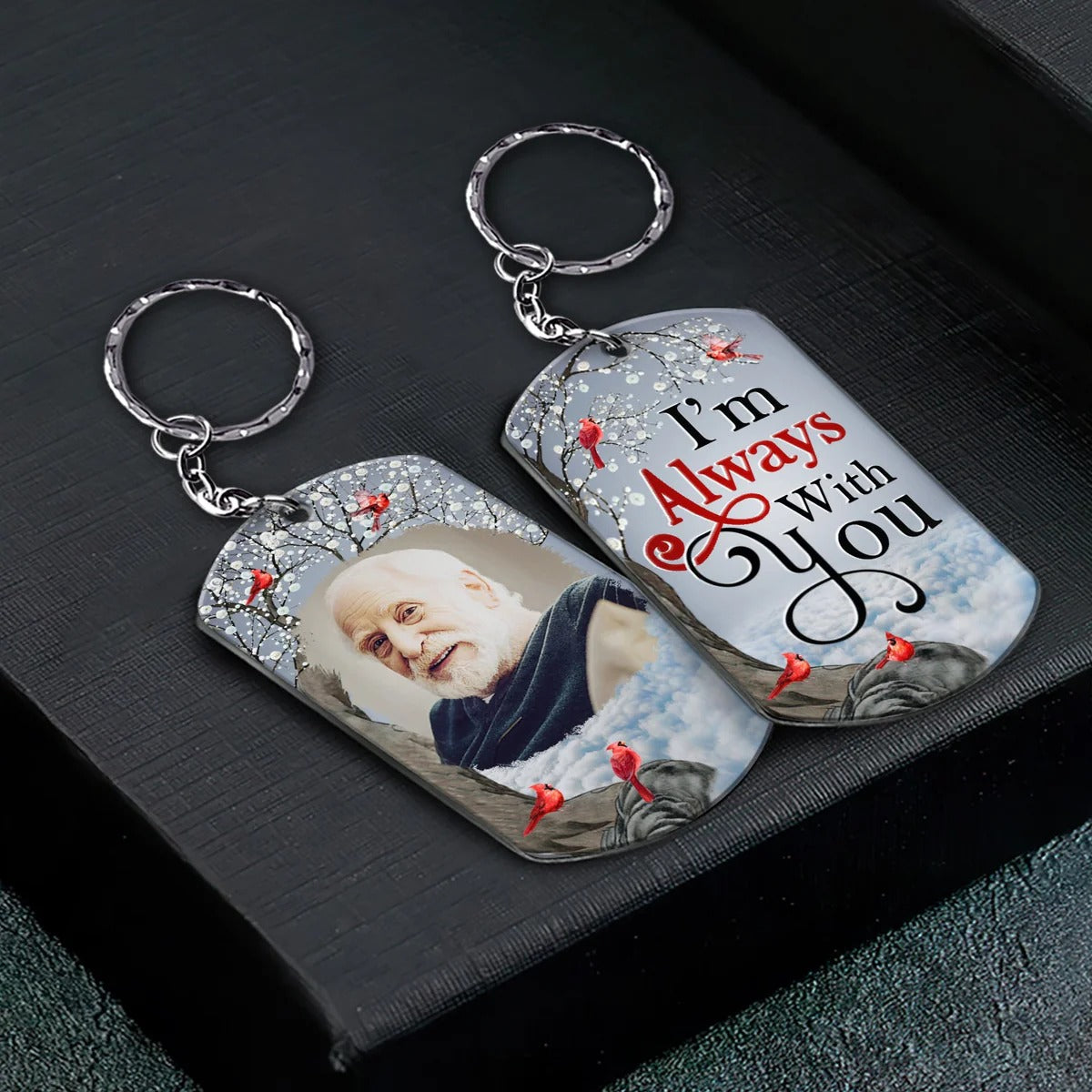 Custom Photo I'll Carry You Memorial Keychain, Stainless Keychain, Custom Photo Keychain