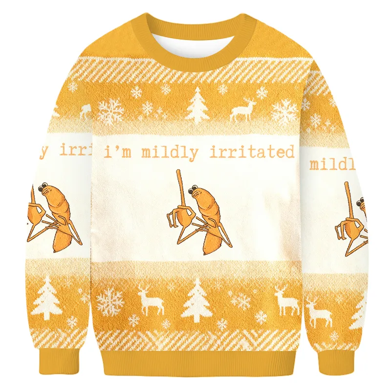 I'm Mildly Irritated Funny Marcus The Worm Ugly Sweater, Christmas Ugly Sweatshirt, Xmas Ugly Sweater
