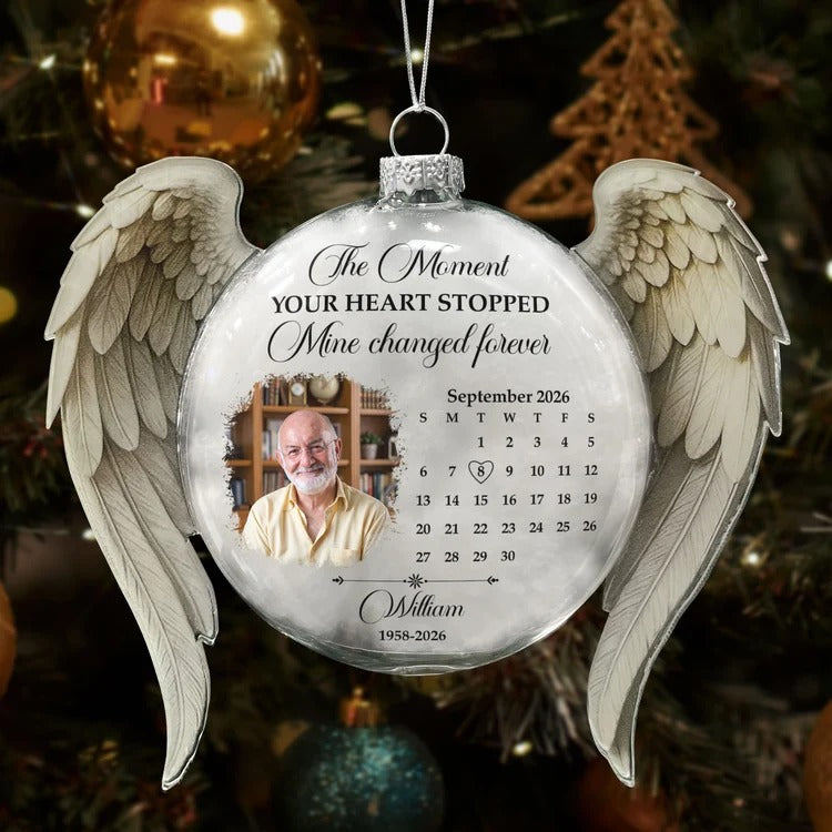 Personalized Memorial Acrylic Ornament, Christmas Tree Ornaments, Sympathy Gift