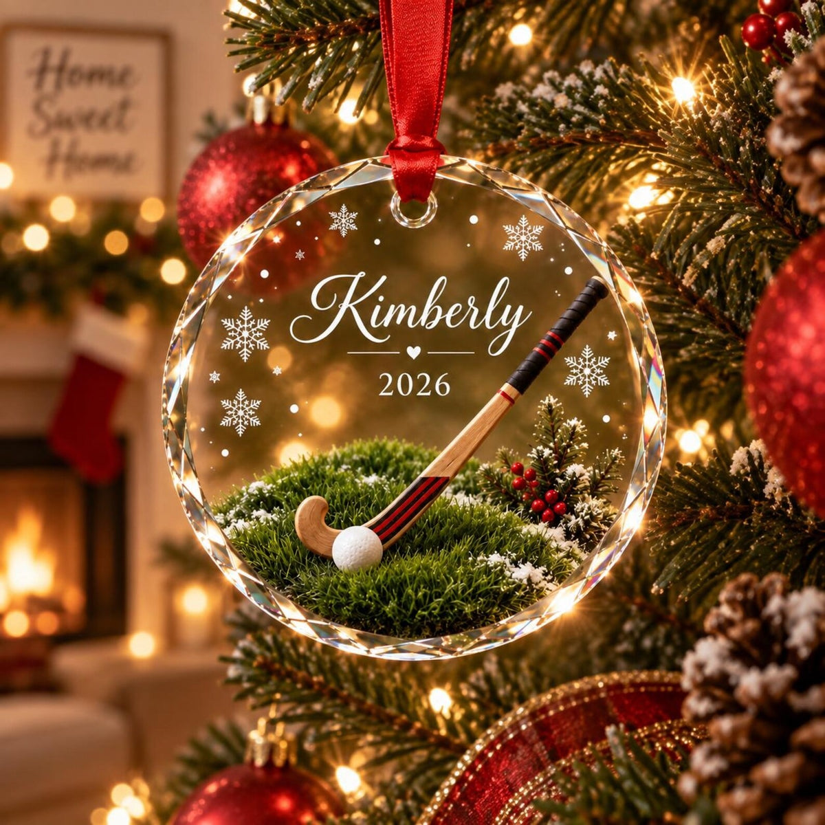Custom Golf Acrylic Ornament, Golf Christmas Ornament, Golf Lover Christmas Gift