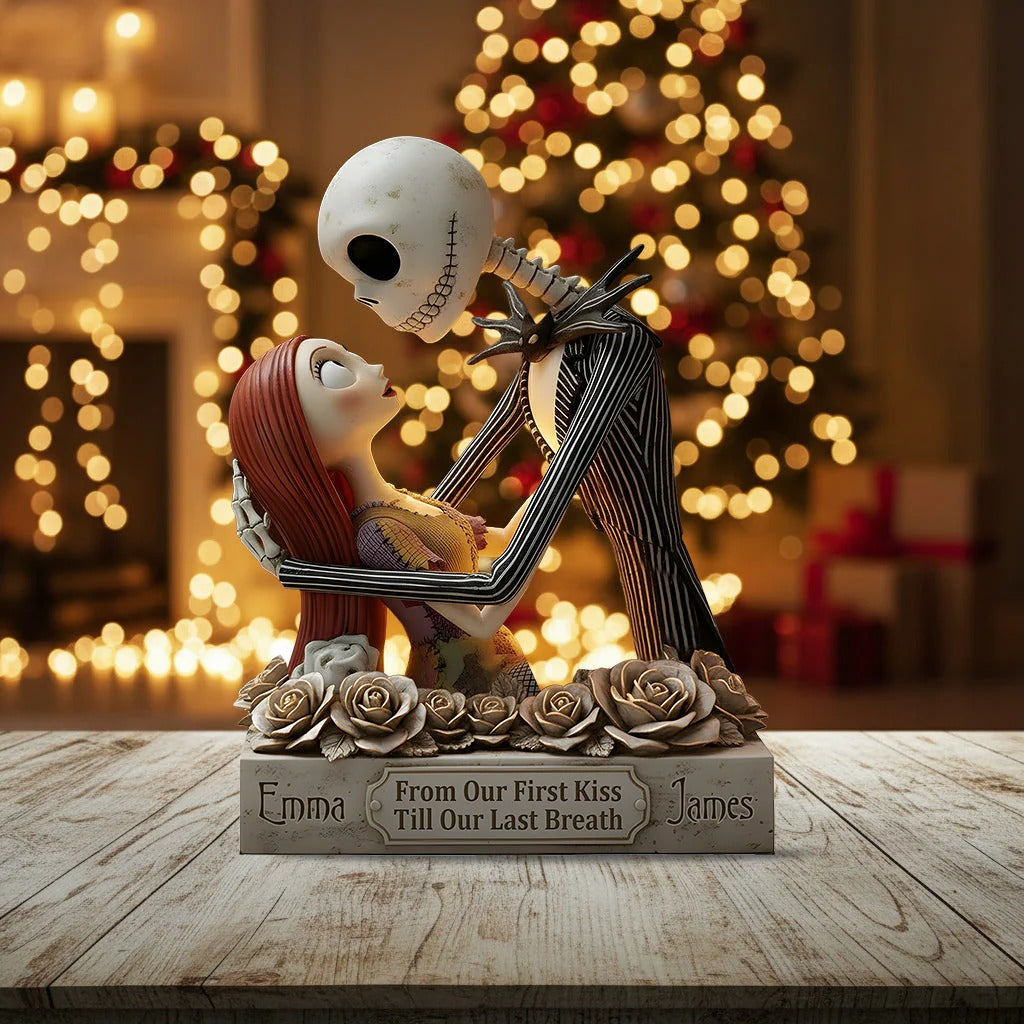 From Our First Kiss Till Our Last Breath Gothic Theme Acrylic Plaque, Unique Valentines Gifts, Gifts For Anniversary Couple