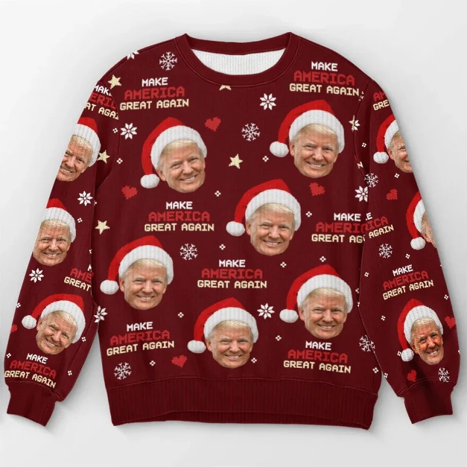 Make Christmas Great Again Sweatshirt, Funny Ugly Christmas Sweatshirt, Christmas Gift Idea