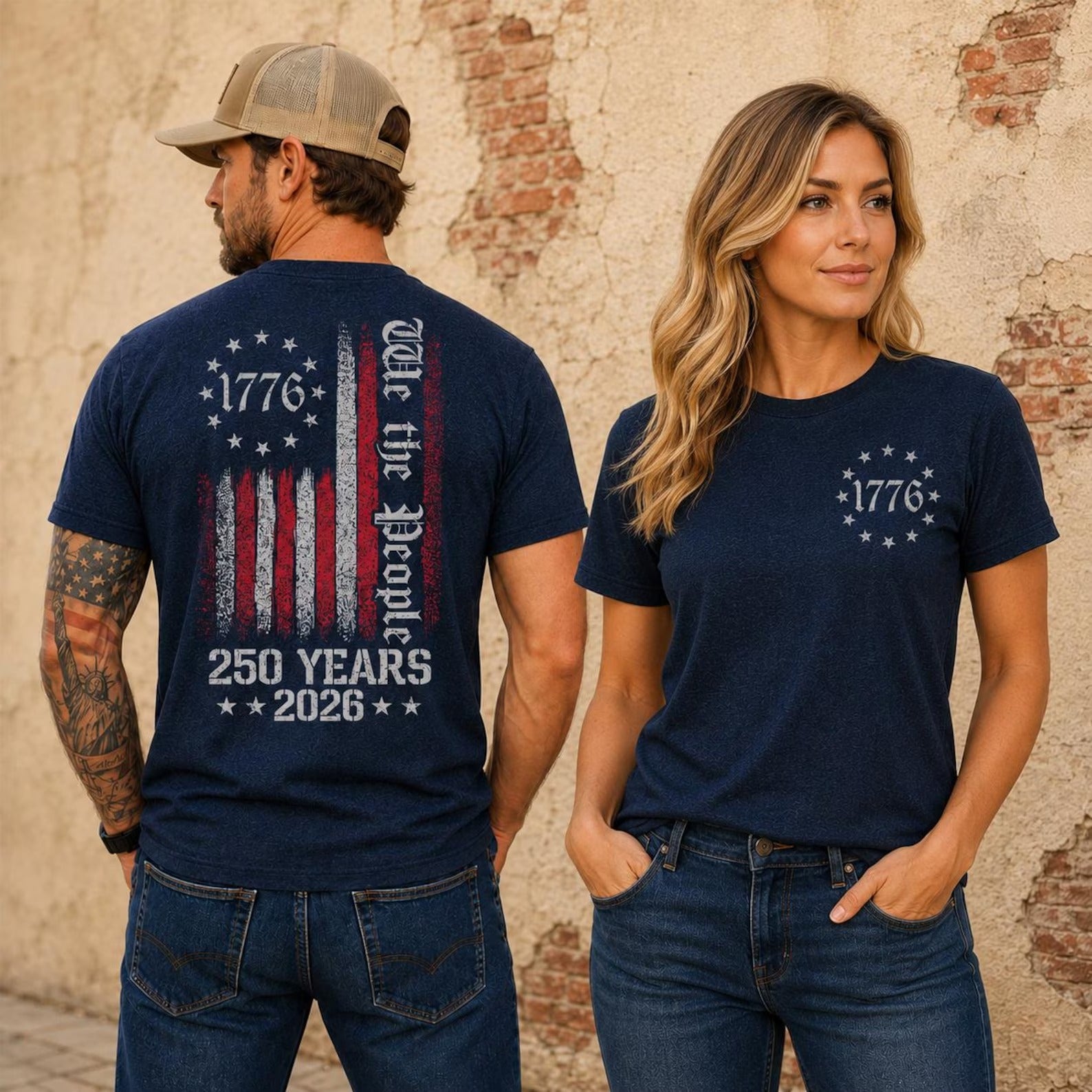 1776 - 2026 We The People American Flag T-Shirt, Americana Shirt, America 250 Years Shirt