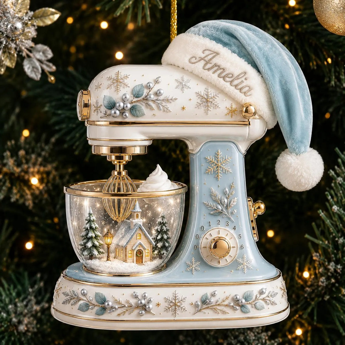 Personalized Christmas Mixer Acrylic Ornament, Christmas Ornament, Christmas Gifts