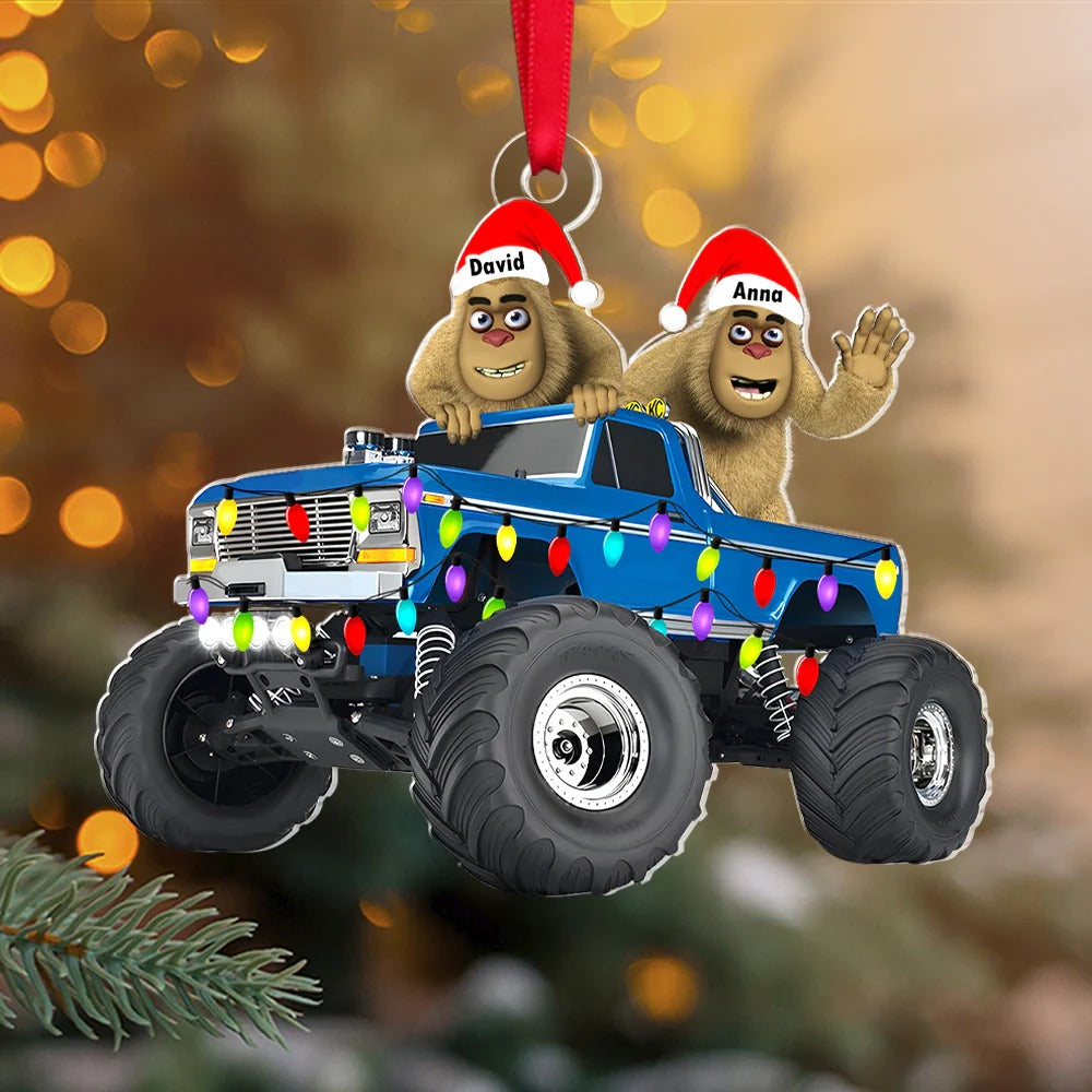 Monster Truck Christmas Tree Ornament, Personalized Ornaments, Christmas Tree Decorations