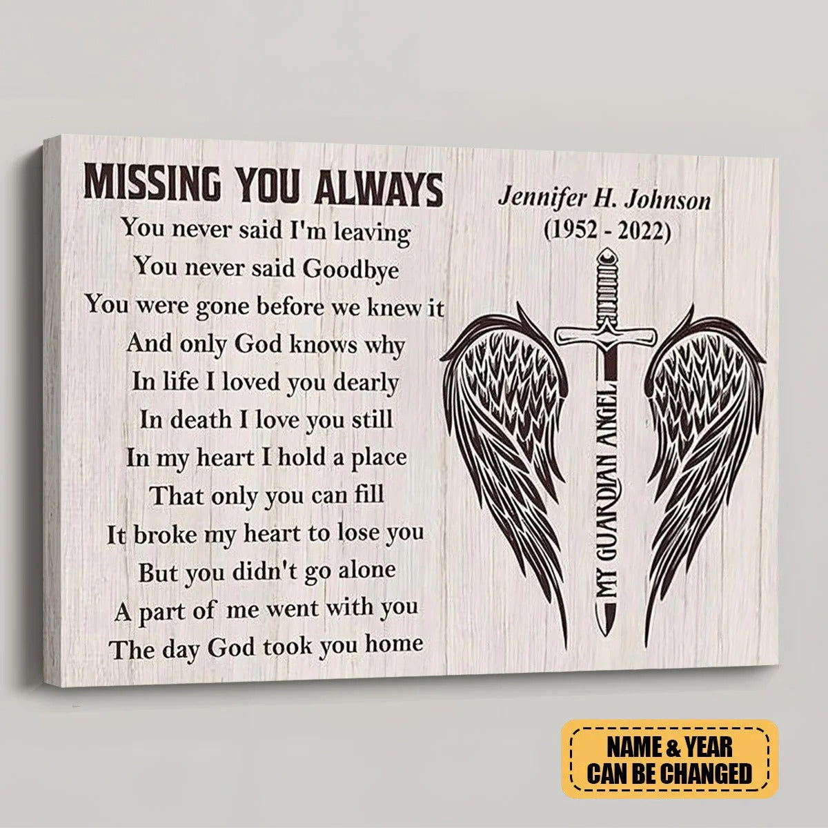 Missing You Always Wall Art, Family Reunion Ideas, Wall Art Home Decor, Anniversary Gifts