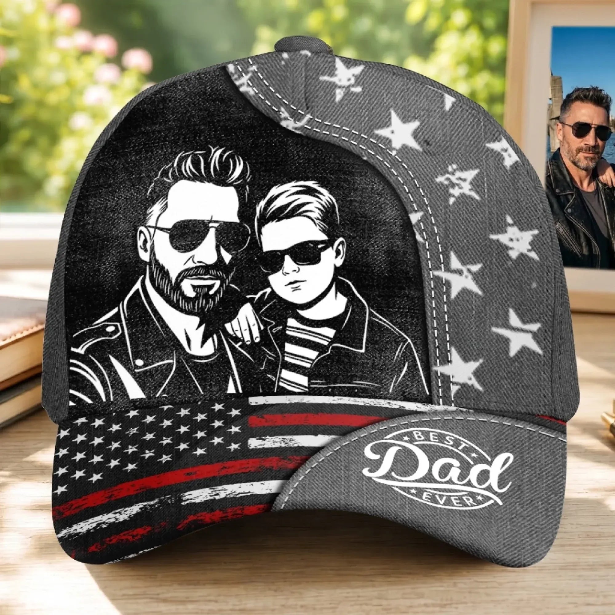 Custom Photo Classic Cap, Custom Gift For Dad, Personalized Father's Day Birthday Gifts For Dad
