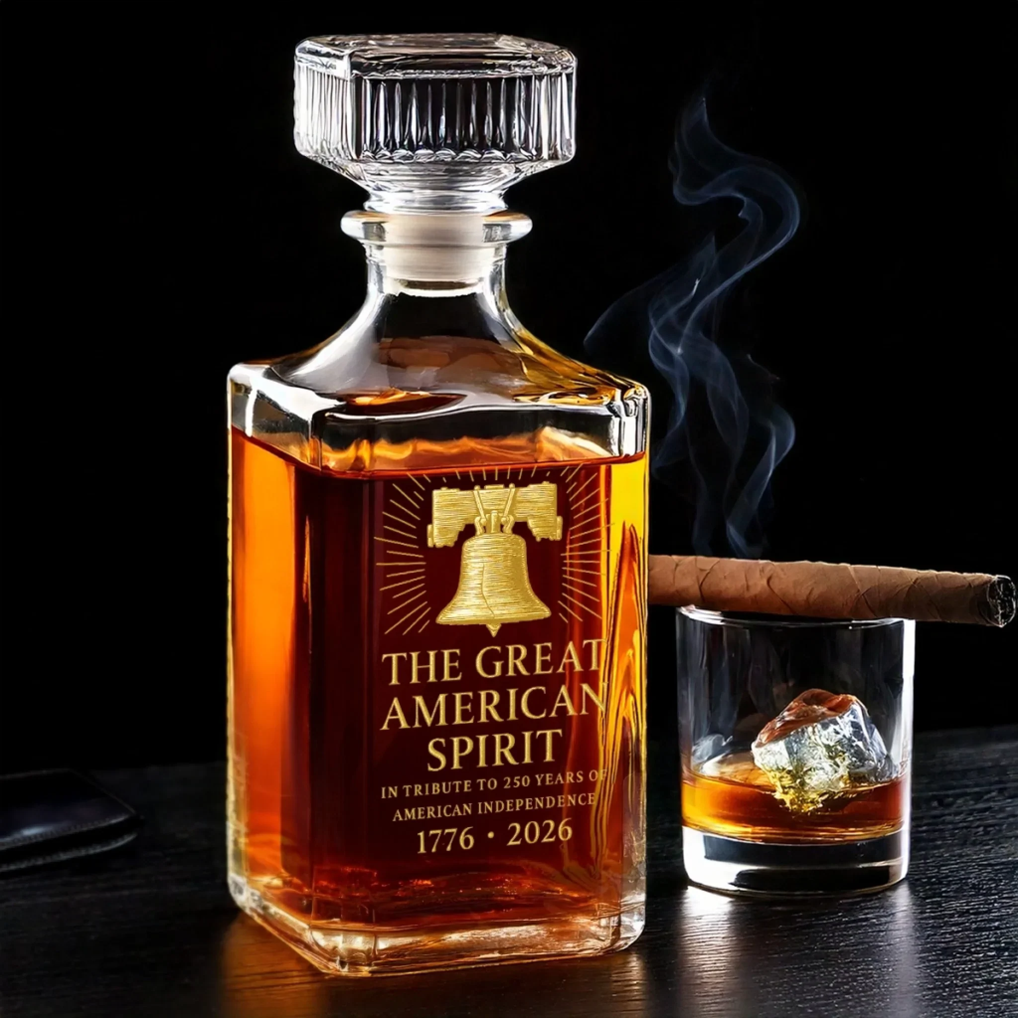 250 Years of American Glass Whiskey Decanter Set American Glassware Wine Glasses Set