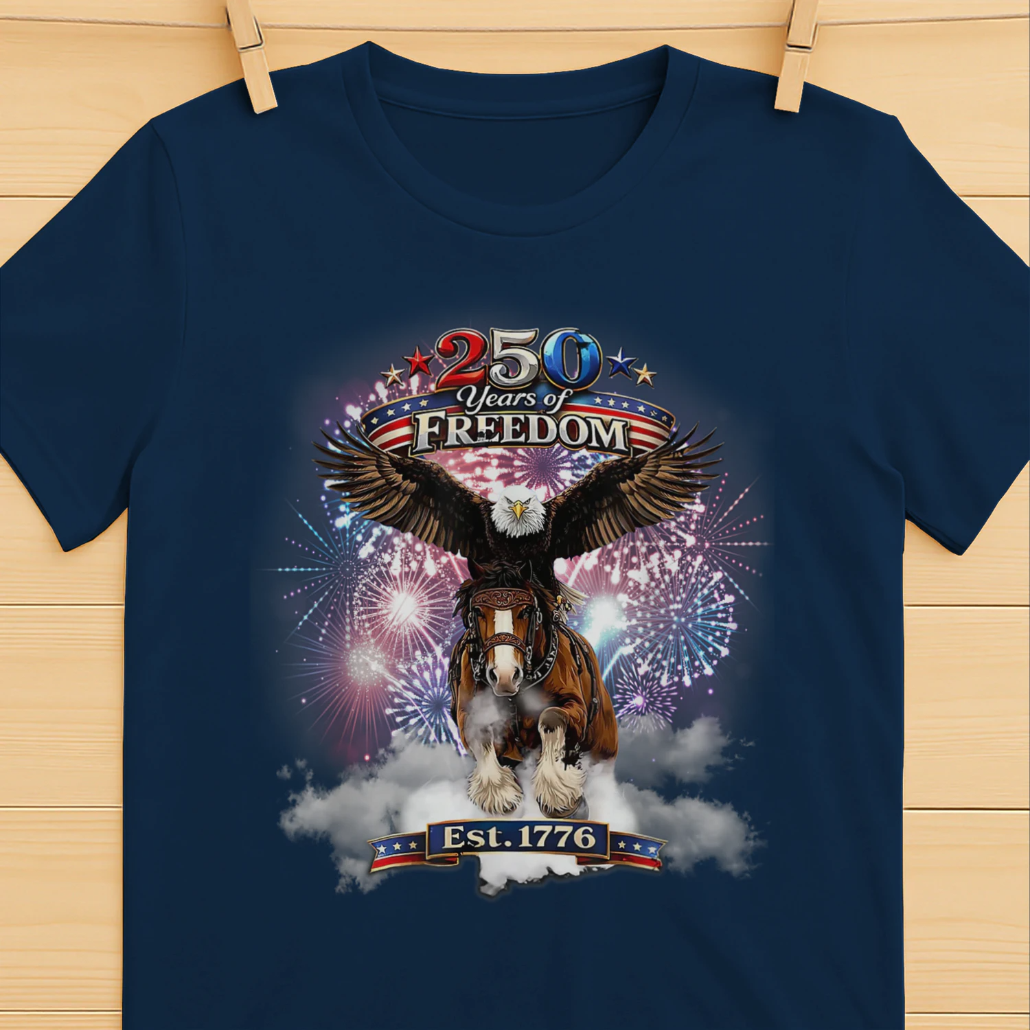 Eagle and Horse 1776 2026 Freedom T-Shirt, America 250 Celebrations Shirt, Patriotic T-Shirt