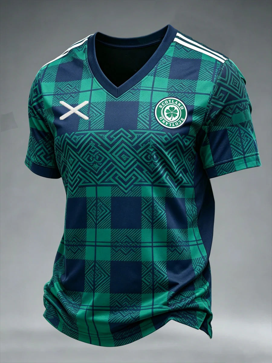 Celtic Nation Soccer Green T-shirt, V-Neck T-Shirts Men, Football Champion Shirt Soccer Fan Gift