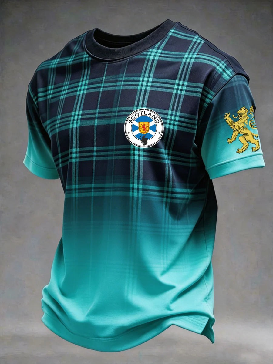 Scottish Tartan Rampant Lion Football Tee Soccer Champion Shirt Soccer Dad Shirt