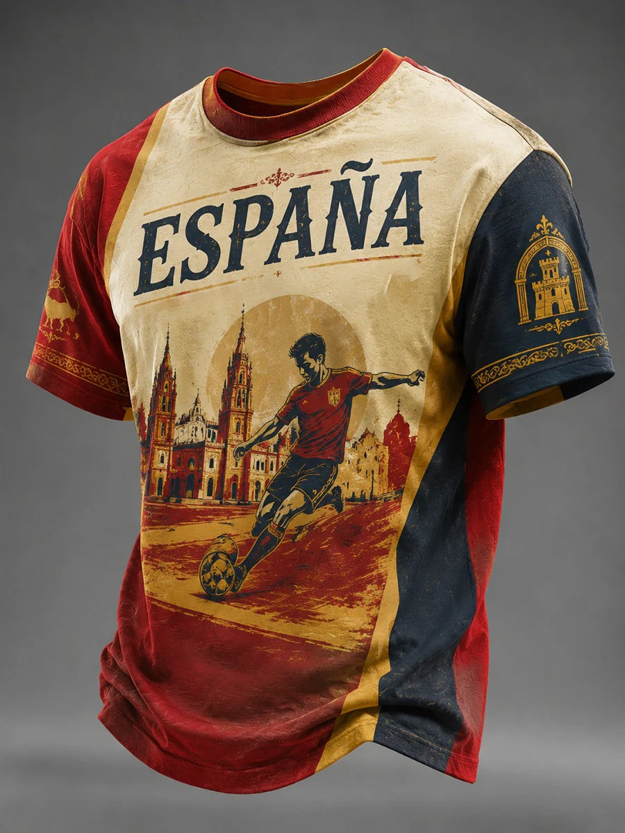 Spanish Espana City Football Cheering T-shirt Soccer Champion Shirt Gameday Soccer Shirt