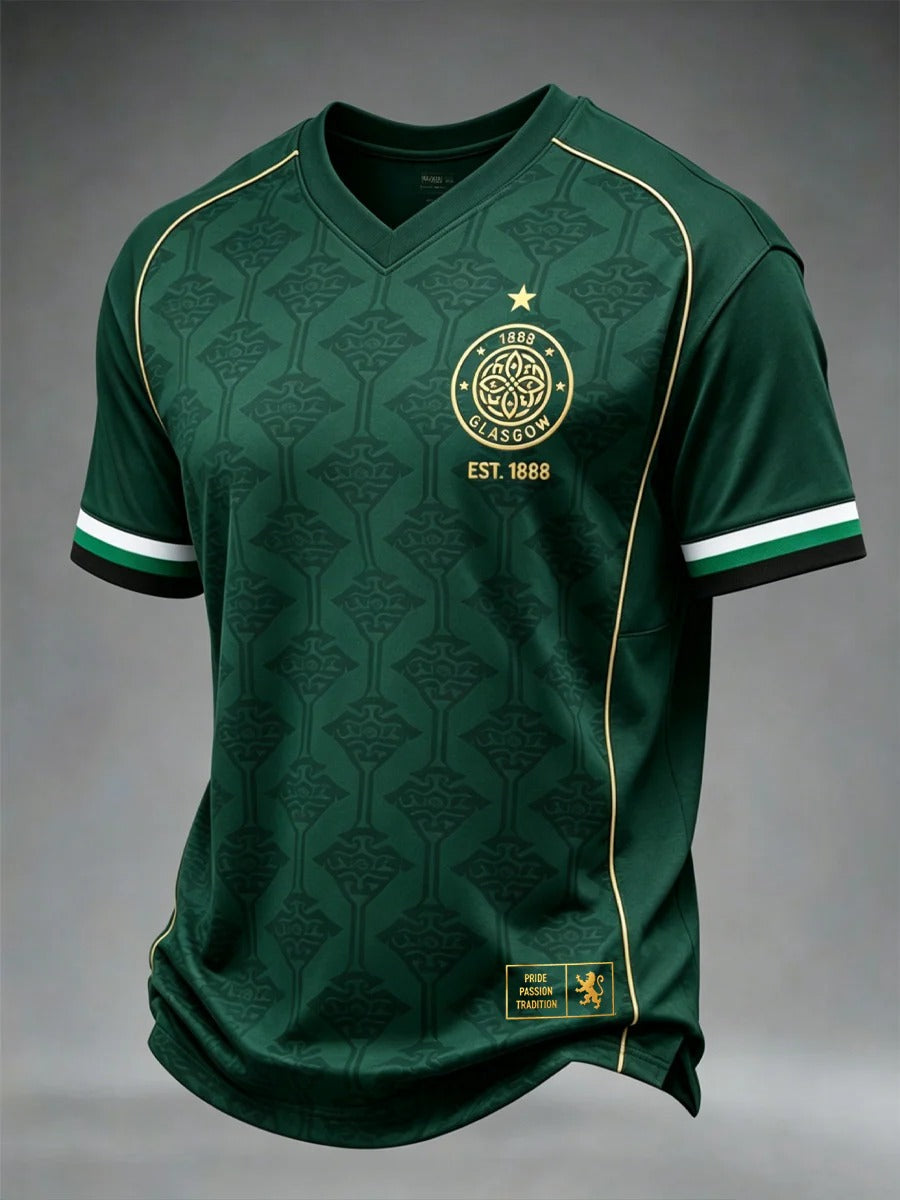 Celtic Cross Football Tee, V-Neck T-Shirts Men, Soccer Champion Shirt Soccer Dad Shirt
