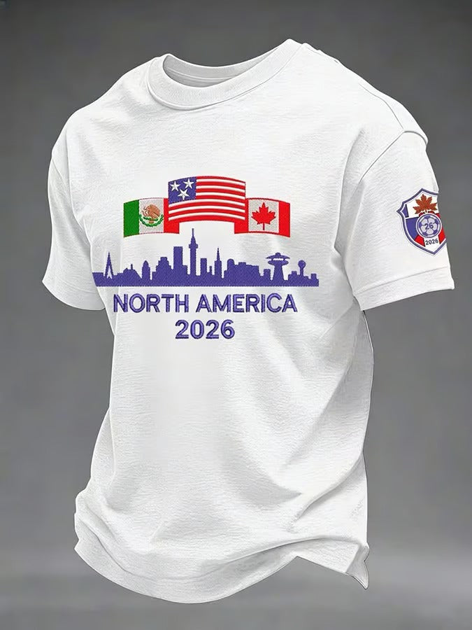 2026 North America Flags Shirt, American Soccer Stadium Gifts, Unisex Gameday T-Shirts