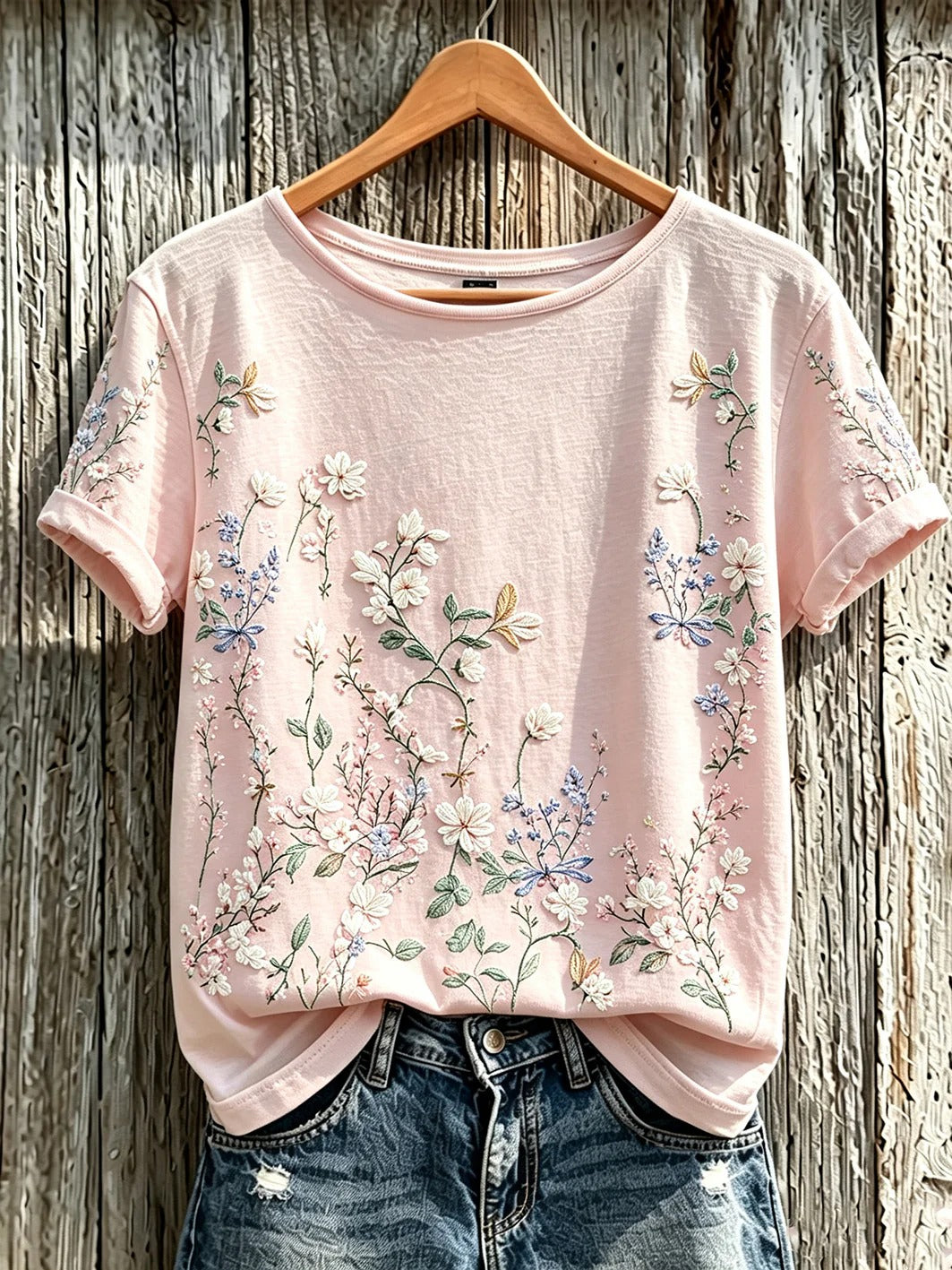 Wildflower Pink Ribbon T-shirt, October Pink October Apparel, Breast Cancer Awareness Shirt