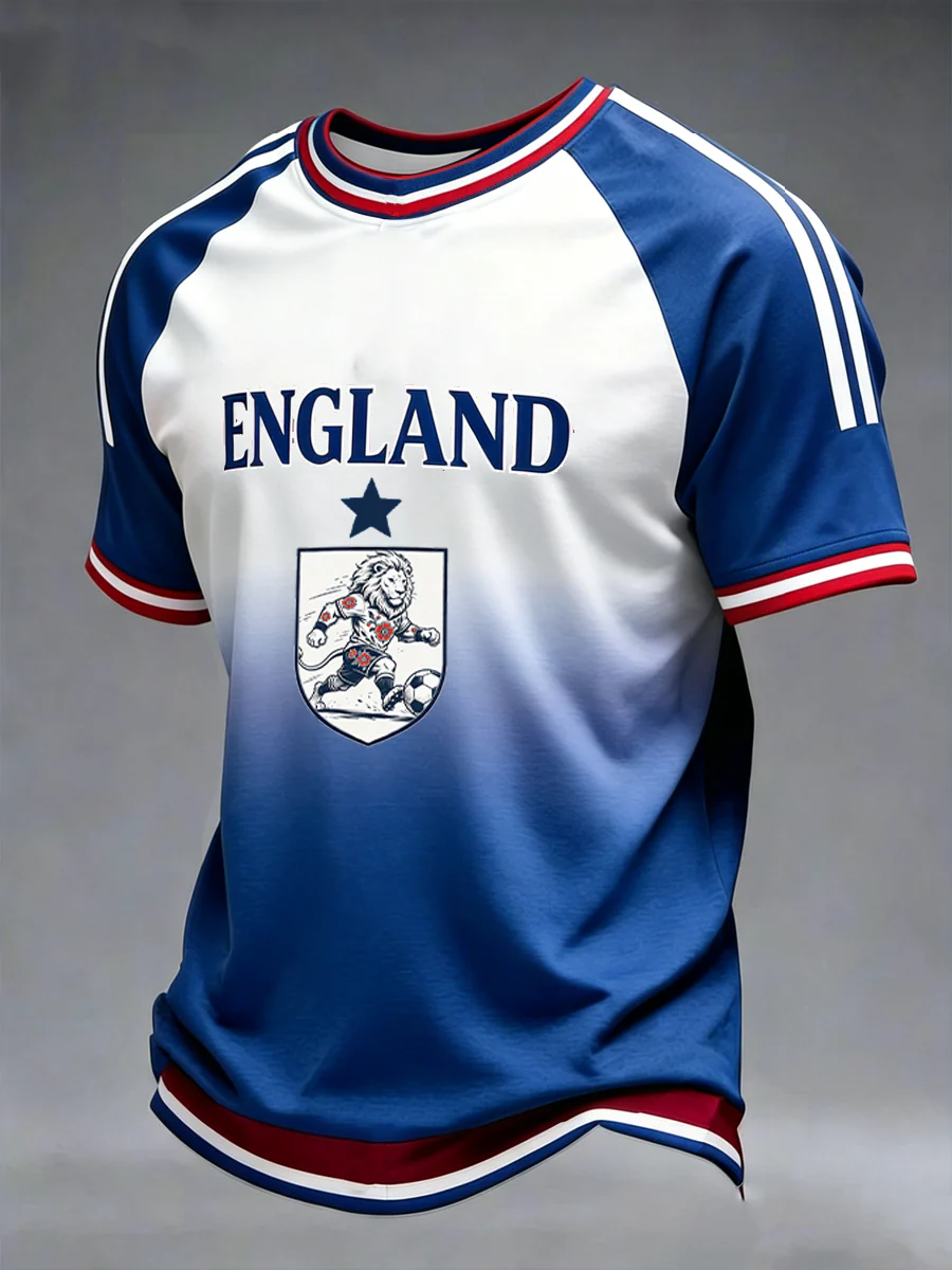 Heritage Three Lions Match Shirt, England Football Shirt, Soccer Fan Apparel