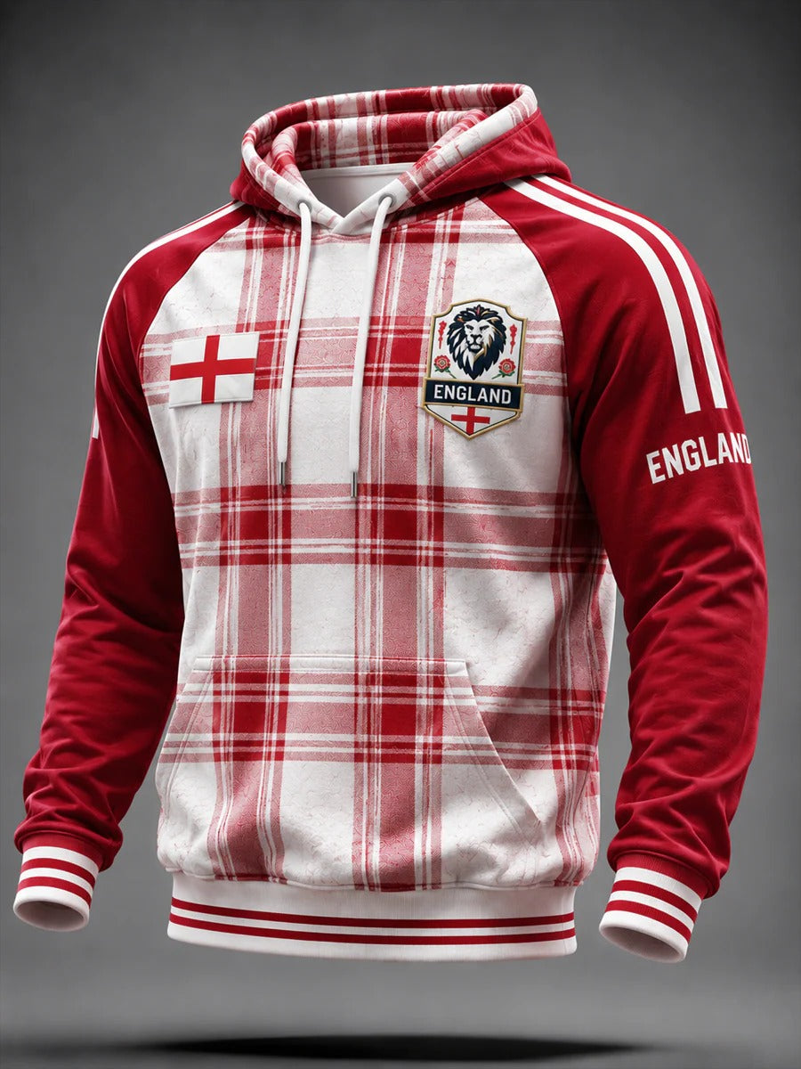 UK England Red White Plaid Shirt, Soccer Champion Gameday Shirts, Father's Day Present