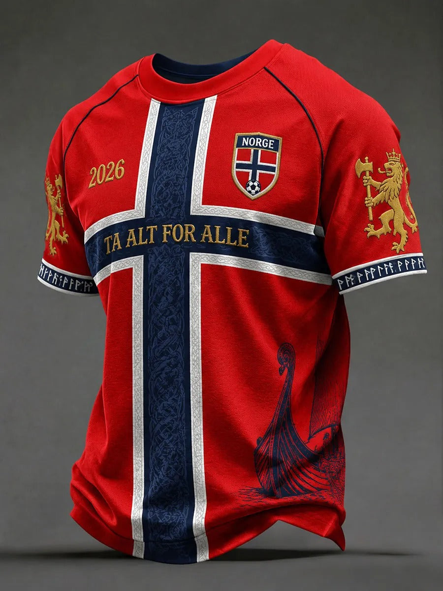 Norway Viking Longship Soccer Shirt, Soccer Polo Shirt, Football Jersey, Soccer Supporter Tee
