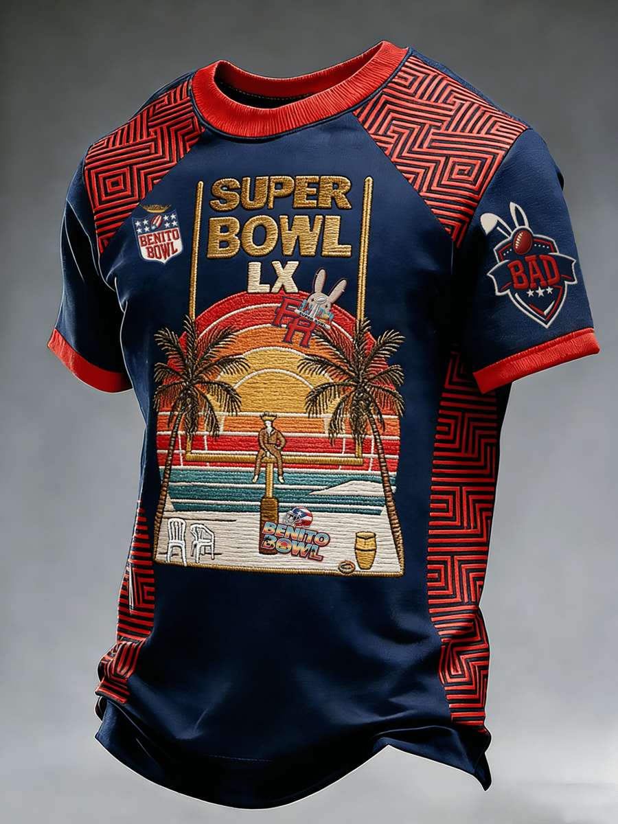 Here For The Benito Bowl LX 2026 Shirt, Bad Bunny Football Tee, LX Super Bad Game Day Bunny Shirt