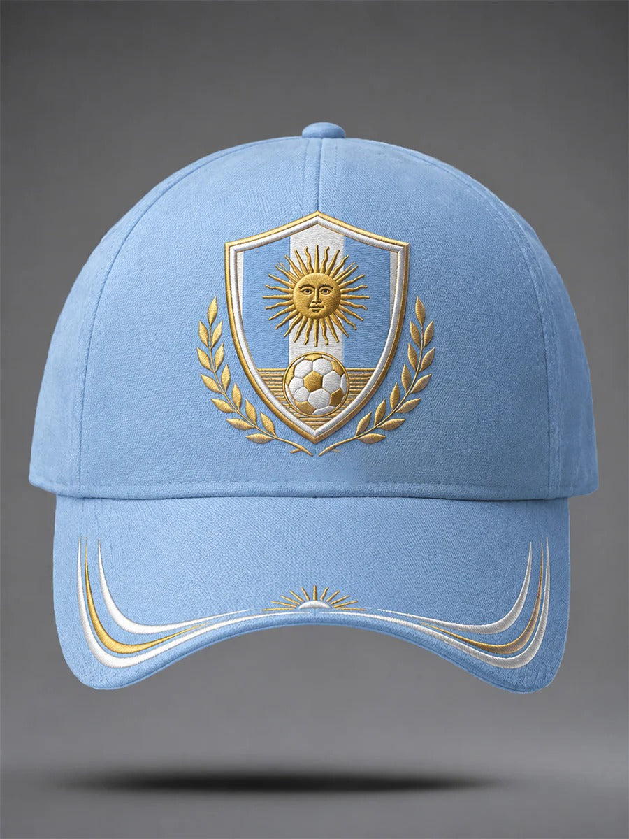 Argentina Sun Shield Baseball Cap, Argentina Soccer Fan Hat, World Soccer Cap