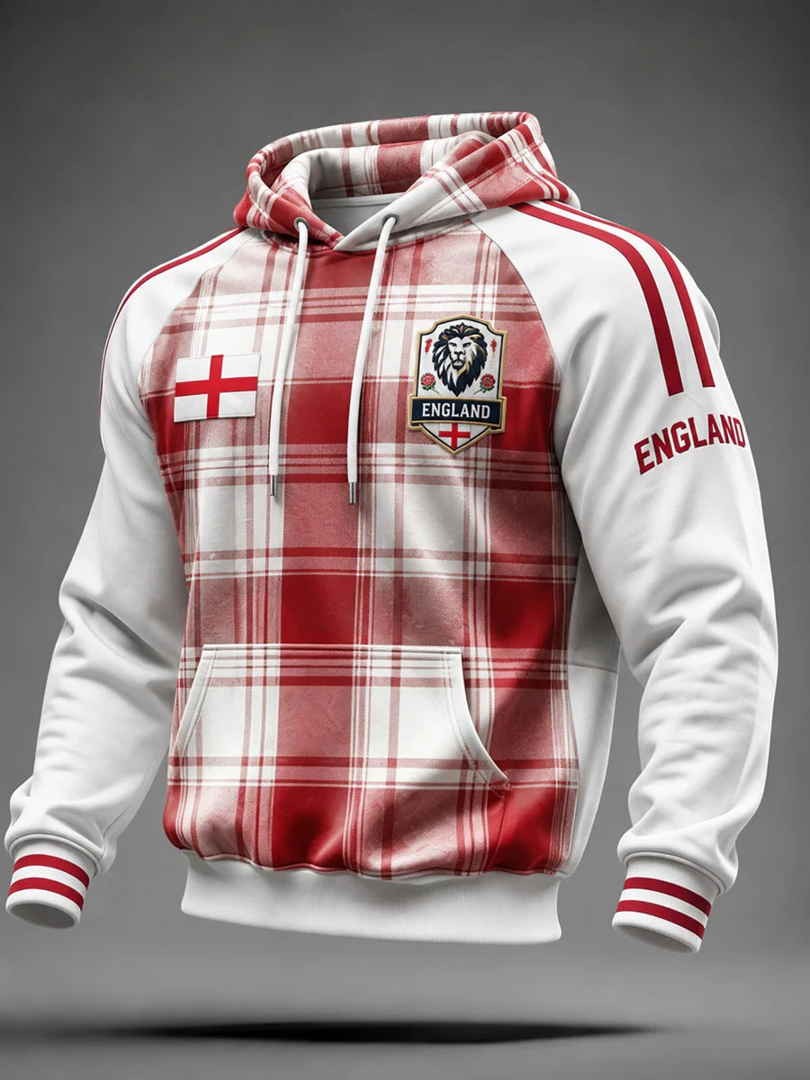 UK England Red White Plaid Lion Shirt, Soccer Champion Gameday Shirts, Father's Day Present