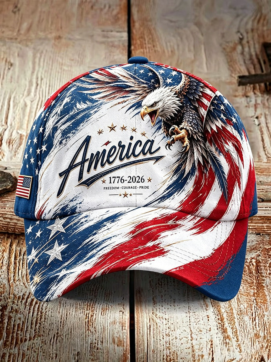250th Anniversary Commemorative Printed Hat, Patriotic Hat, Classic Cap