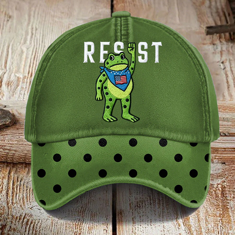 Unisex Portland Frog Resist Dot Pattern Classic Cap, Non-Violent Protest Classic Hats