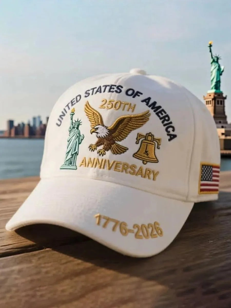 United States Of America 250th Anniversary Classic Cap, America Symbols Patriotic Hat