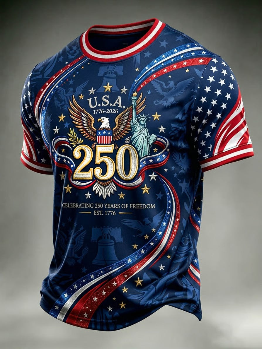 United States Of America 250 Shirt, Eagle And Liberty Artwork, Independence Day Shirt