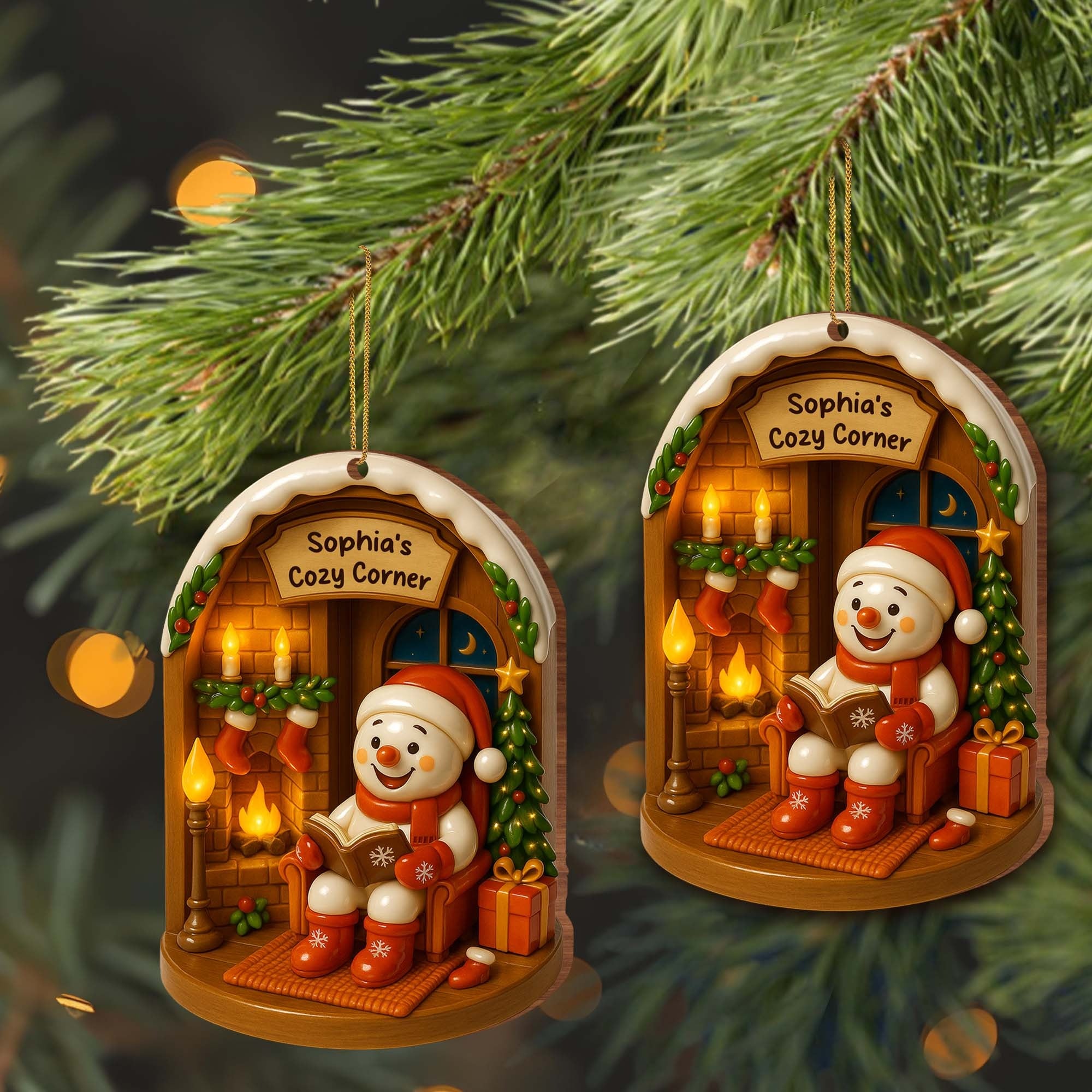 Snowman Ornament, Christmas Tree Decoration, Acrylic Ornament, Christmas Ornament, Christmas Gifts