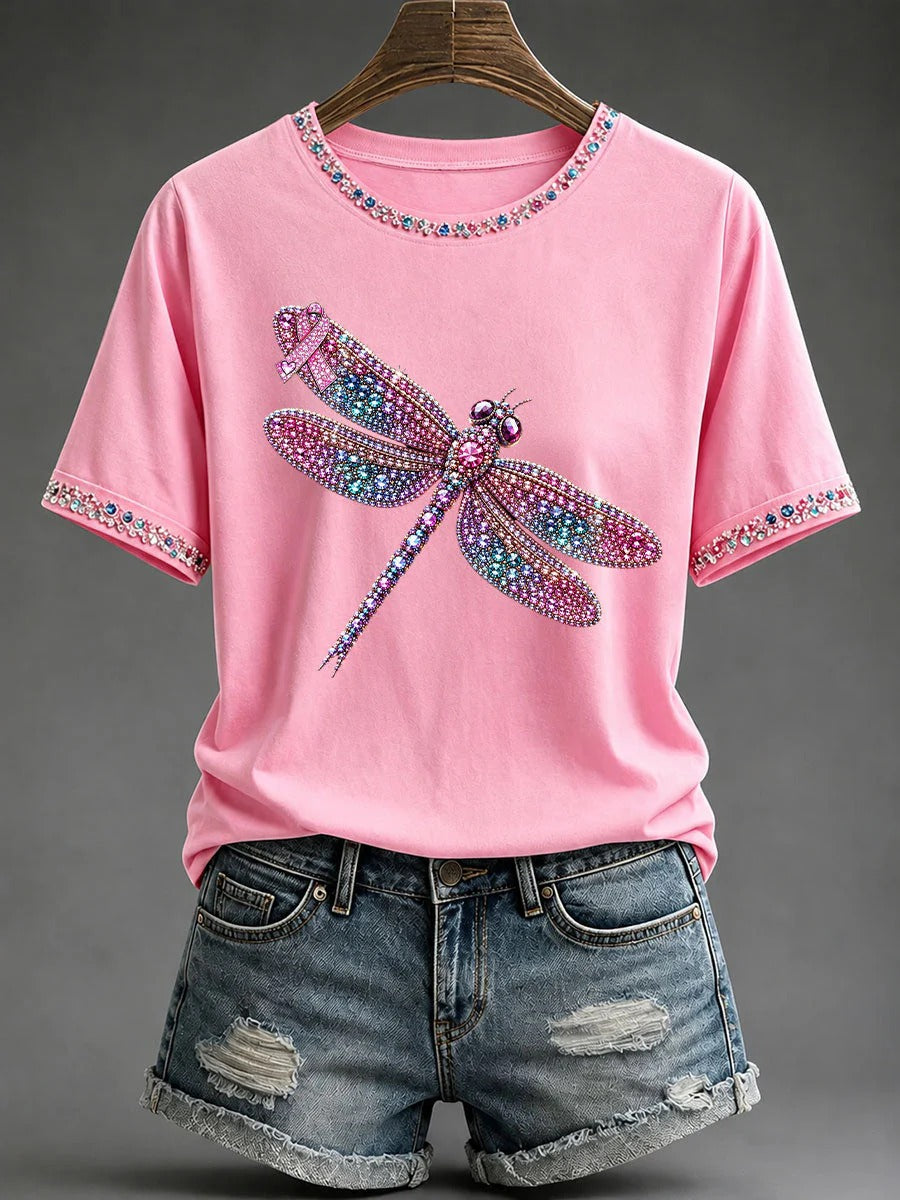 Dragonfly Hope Pink T-Shirt, In October We Wear Pink Breast Cancer Awareness Month Shirt