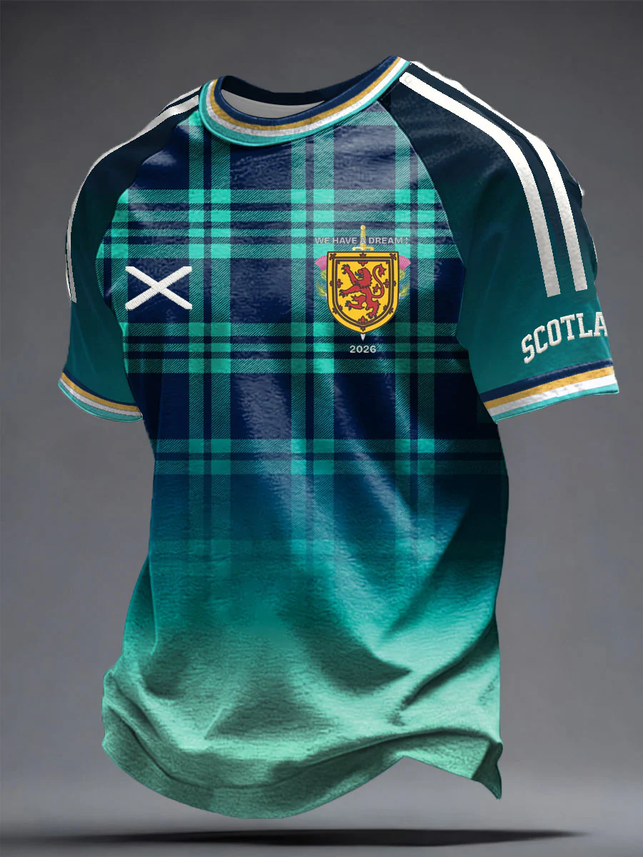Scotland Soccer T-Shirt Print, Men's V-Neck T-Shirts, UK Football Lover We Are 26 Soccer Shirt