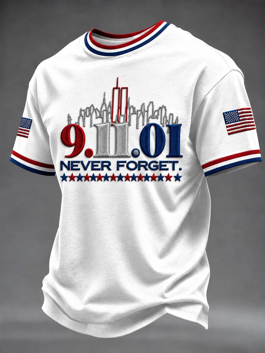 Never Forget 9/11 Memorial Shirt, 25 Years Strong Patrioctic Shirt, 25th Anniversary Men Tee