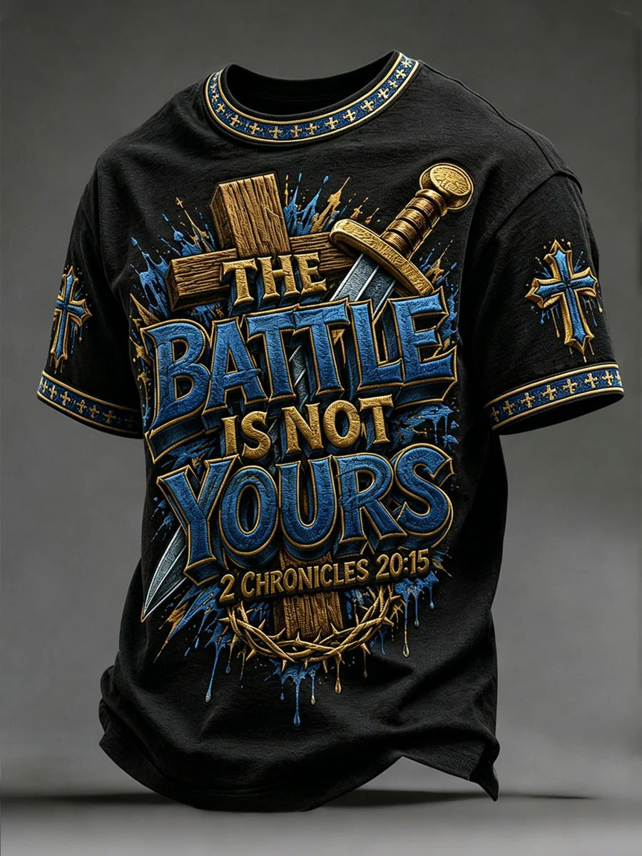 Men's 'The battle is not yours 2 Chronicles 20:15' T-shirts, Christian Gifts For Men