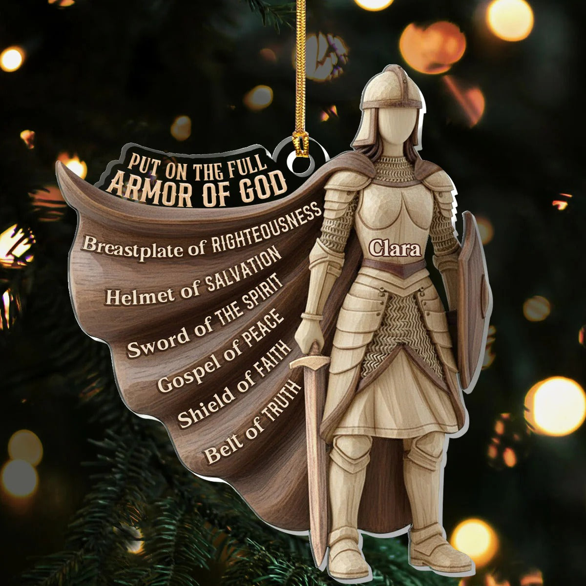 Armor Of God Ornament, Christian Spiritual Gifts, Christian Christmas Decorations, Catholic Gift