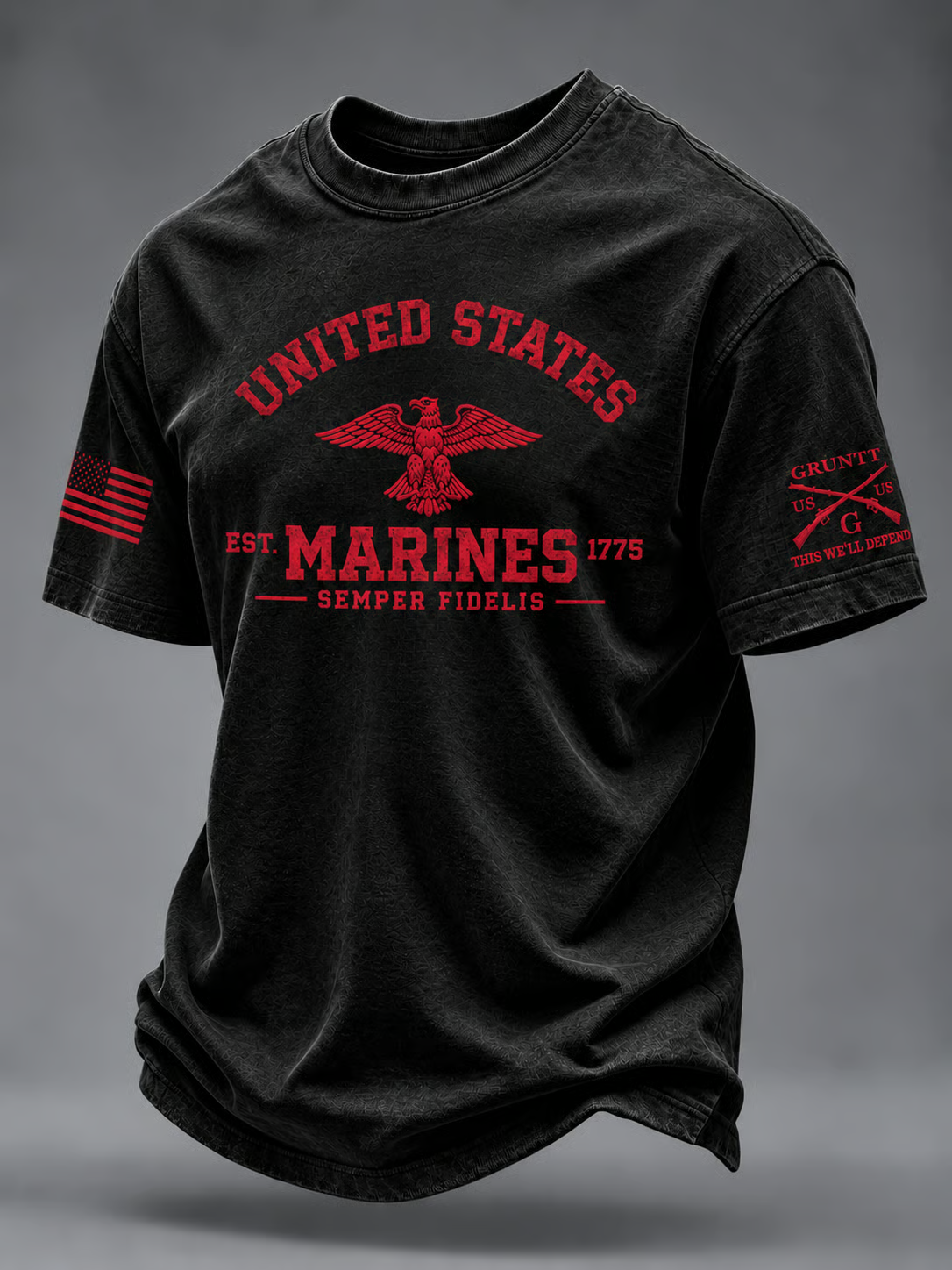 US Marines Semper Fidelis T-Shirt, Veterans Day Clothing, Veteran Shirts For Men