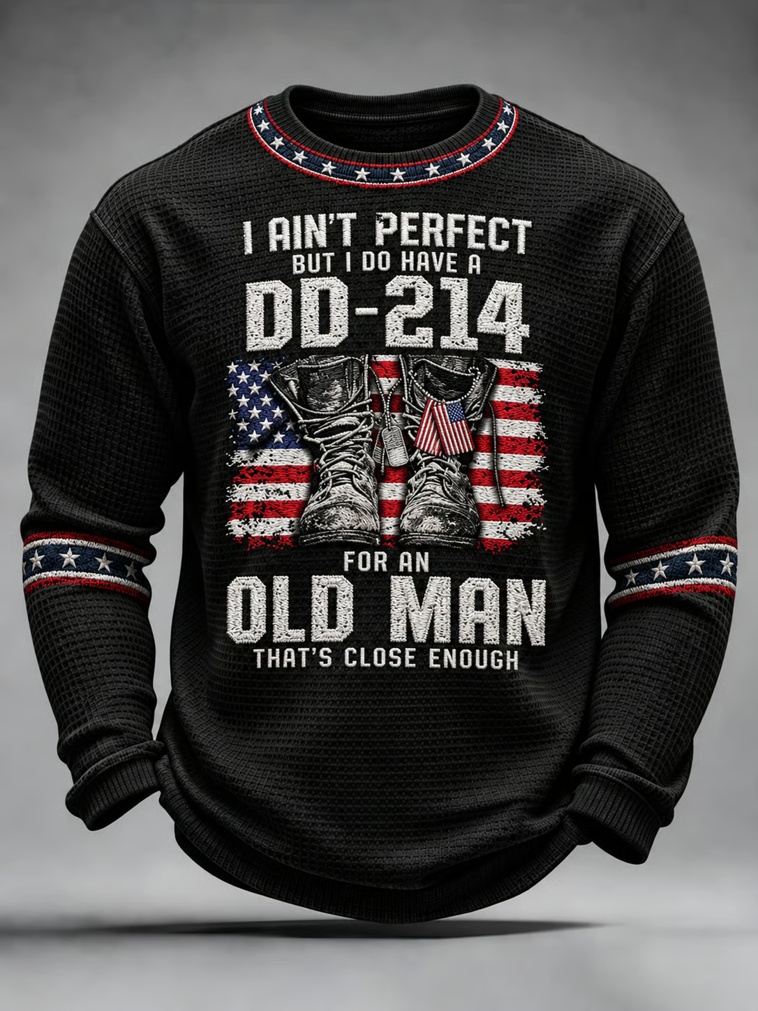 DD-214 Old Man Funny Sweatshirt, Veterans Day Shirt, USA Patriotic Gifts For Men