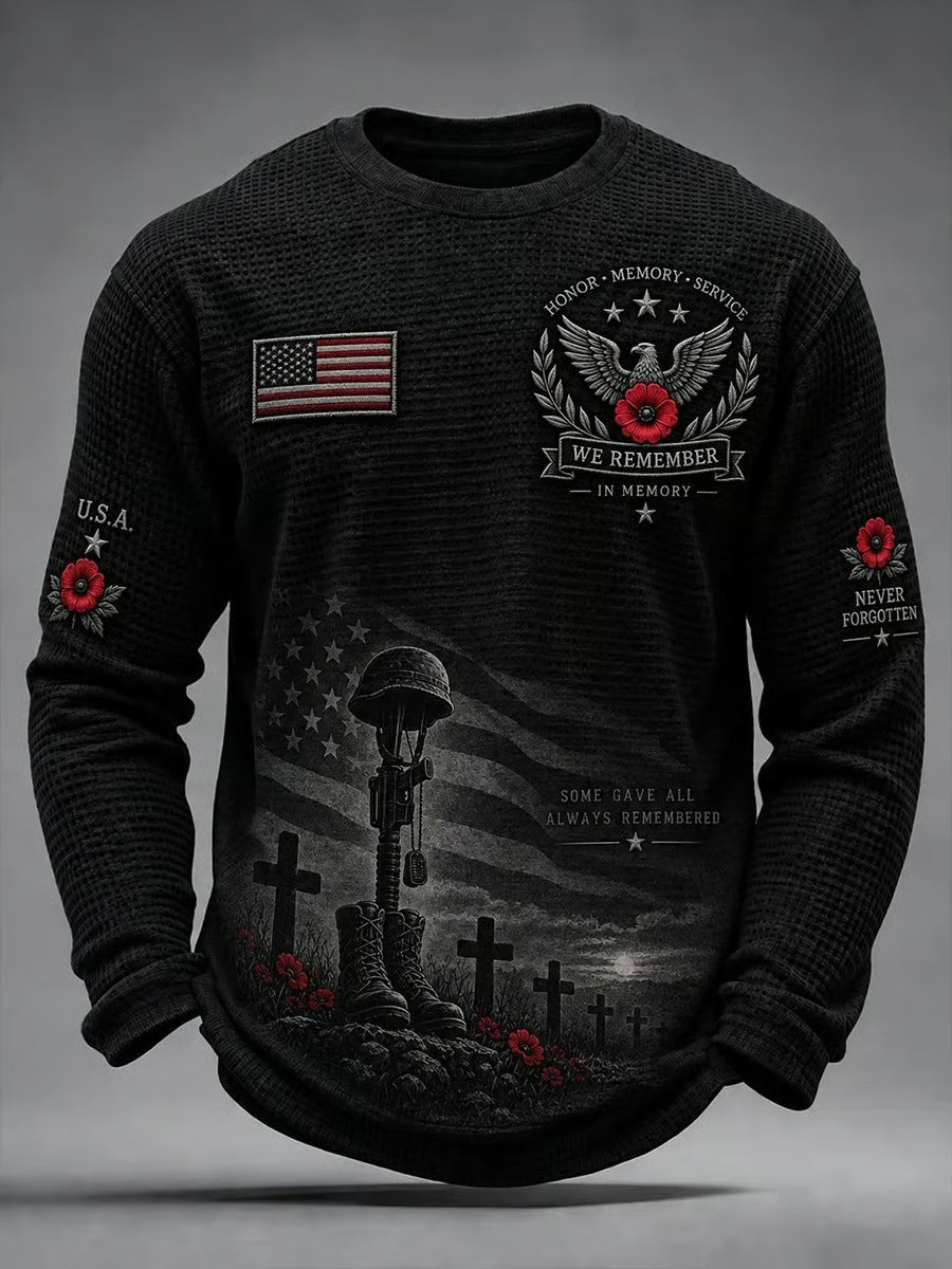 We Remember Poppy Memorial Sweatshirt, Veterans Day Shirt, USA Patriotic Shirt