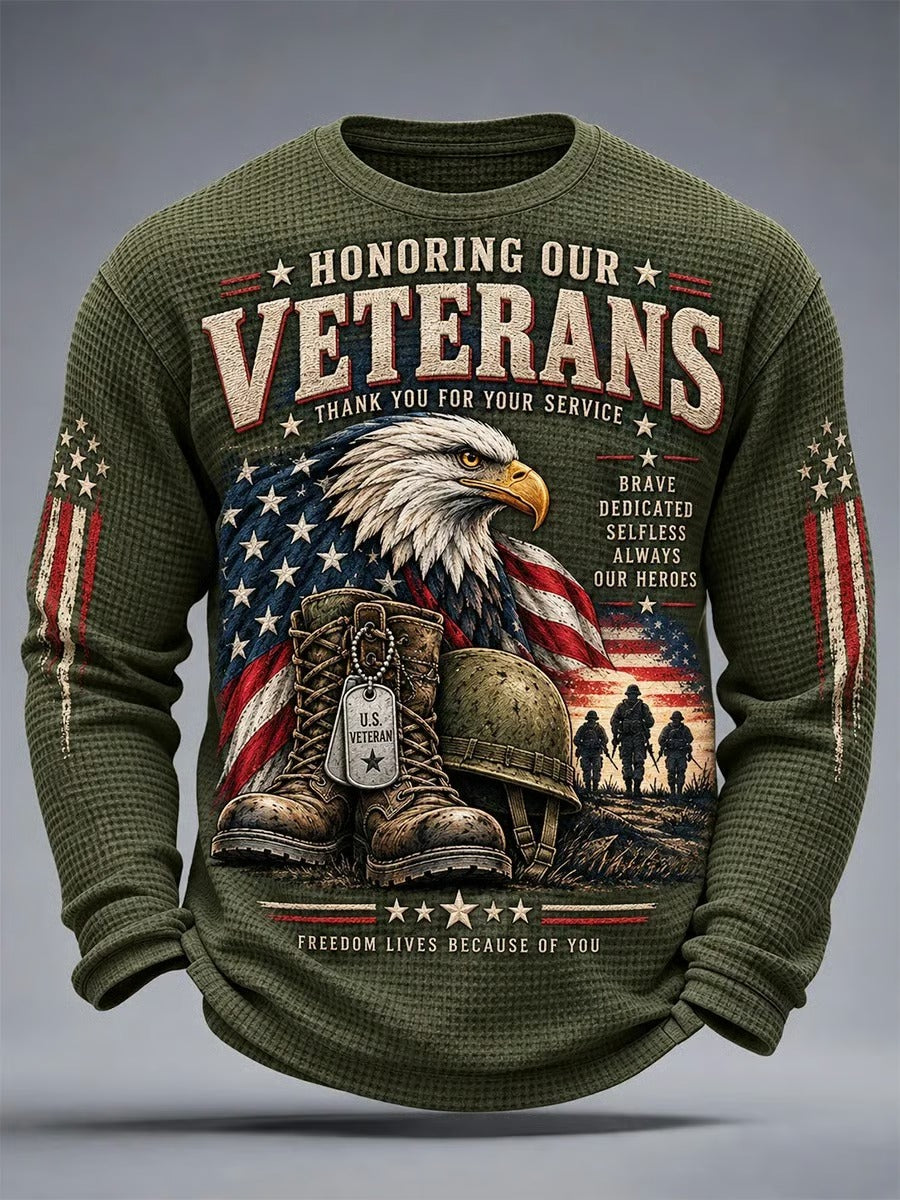 Honoring Veterans Eagle Sweatshirt, Veterans Day Gifts, Patriotic Shirts For Men