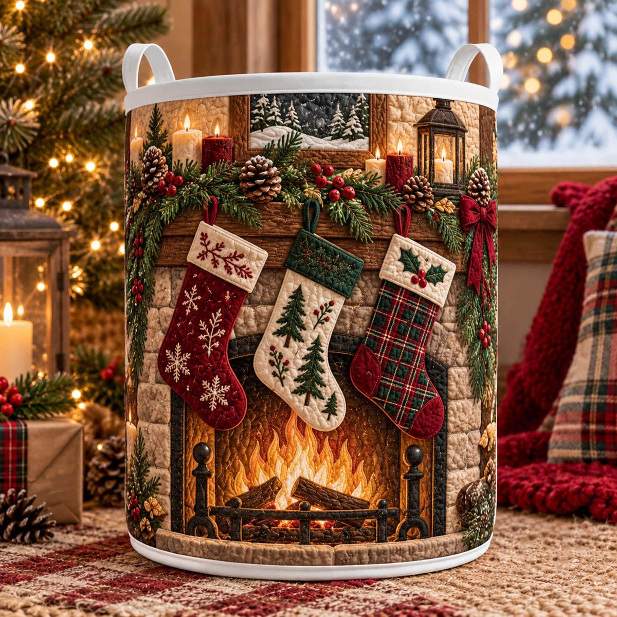 Christmas Stocking Laundry Basket, Laundry Hamper, Holiday Gift For Her