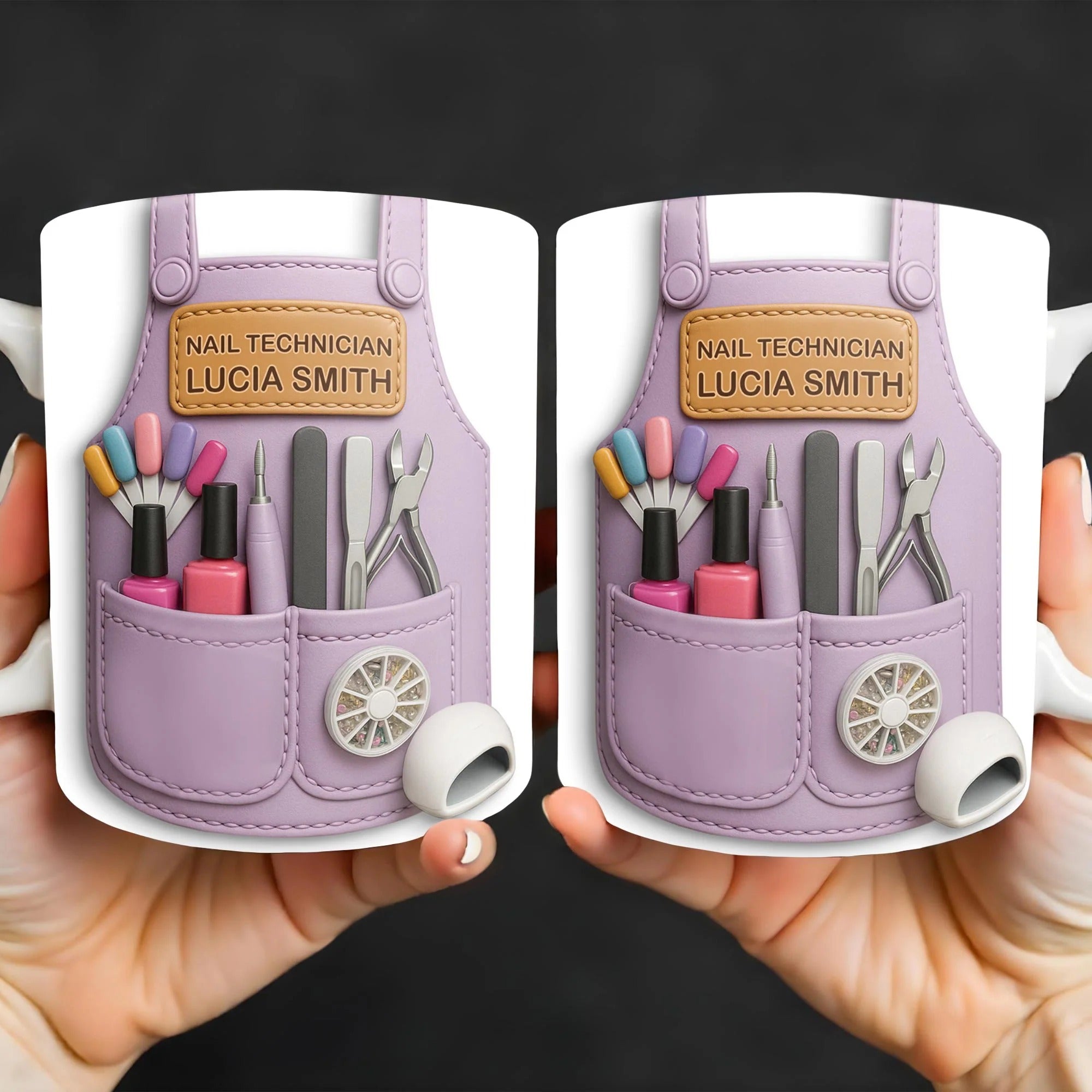 Nail Technician Essentials, Personalized Coffee Mug, Accent Mug, Custom Mug, Gift For Professionals
