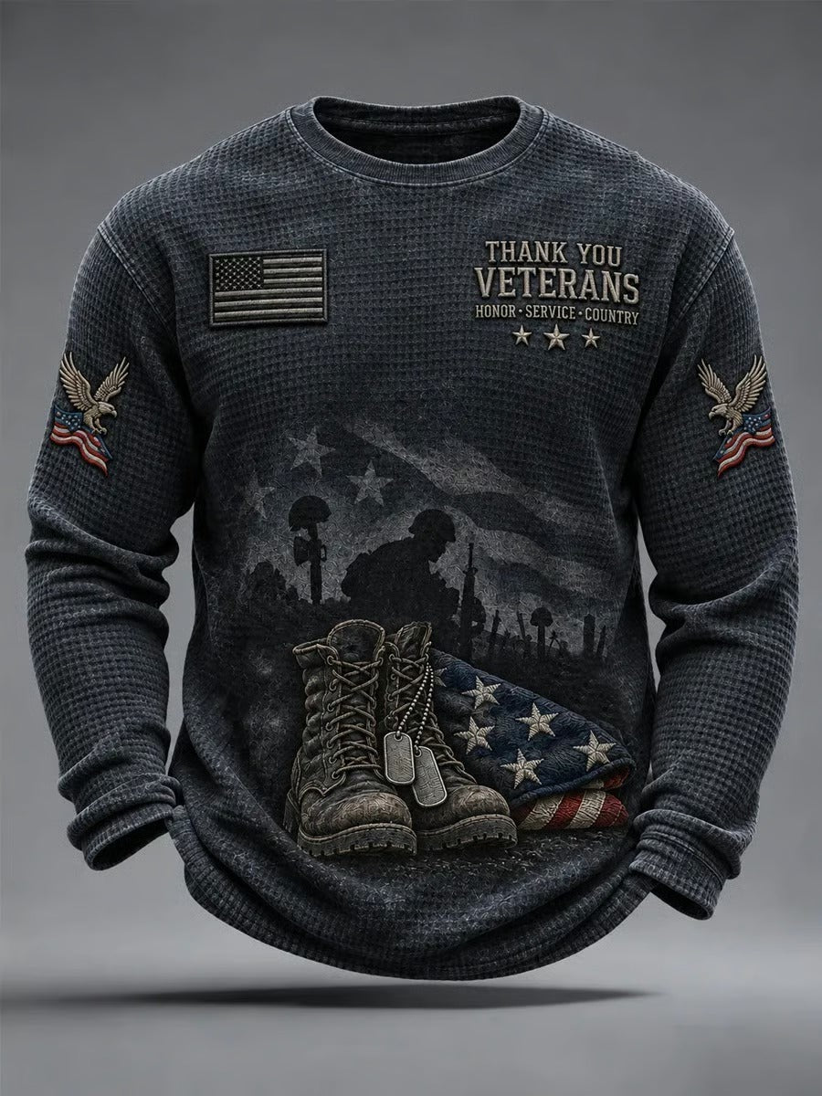Thank You Veterans Soldier Long Sleeve T-Shirt, Veterans Day Shirt, American Flag Shirt