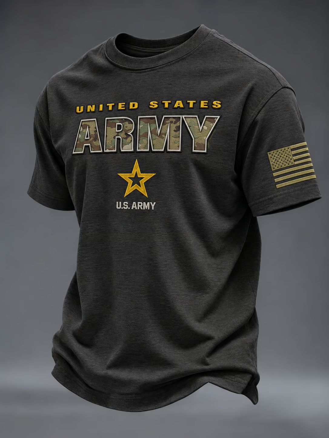 United States Army Camo Star T-Shirt, Veterans Day Shirt, Army Shirts For Men