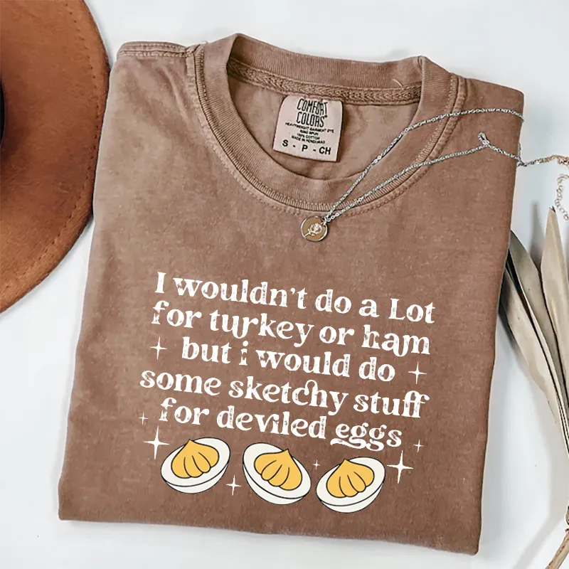 Funny Deviled Eggs T Shirt, Funny Food T-Shirt, Thanksgiving T-Shirt, Easter T-Shirt