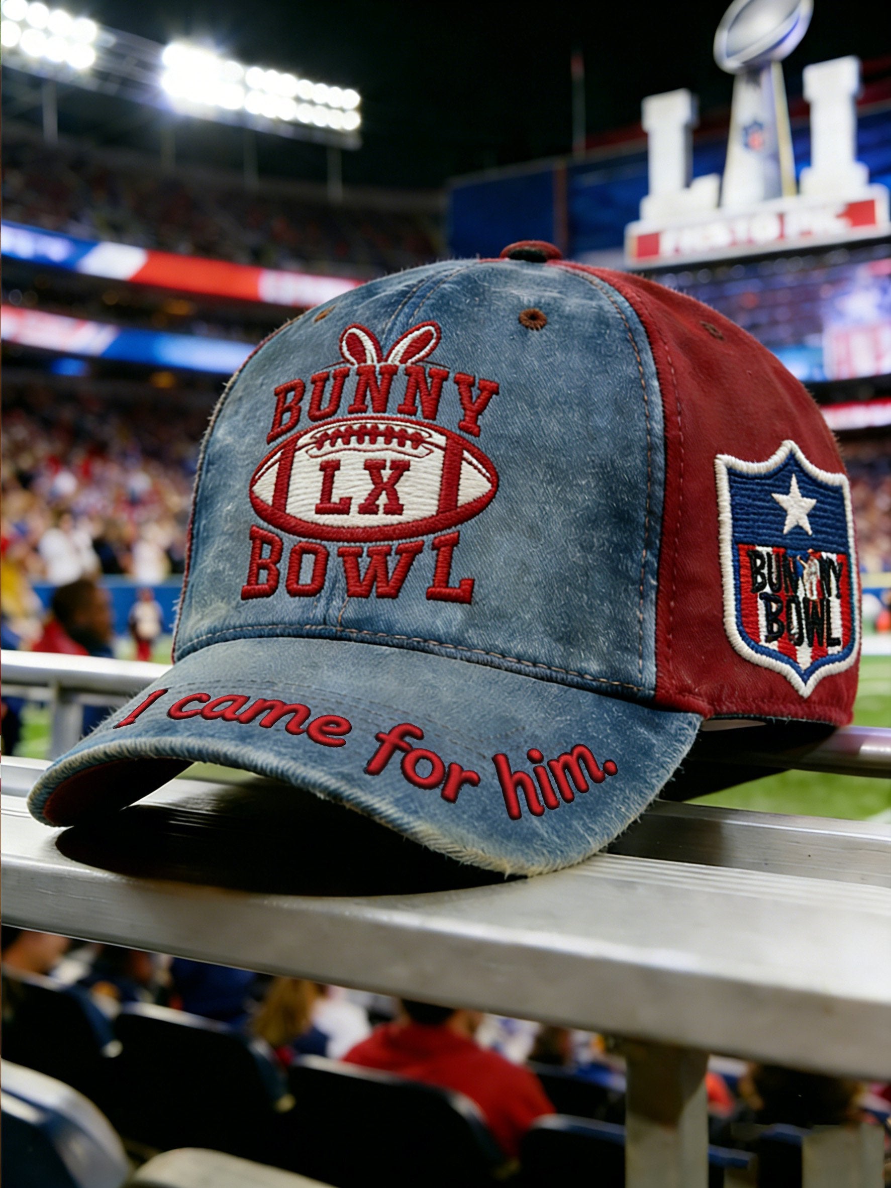 I Came For Him Bunny Bowl Benito Bowl Half Time Show Printed Cap, Bad Bunny Game Day Mens Dad Cap