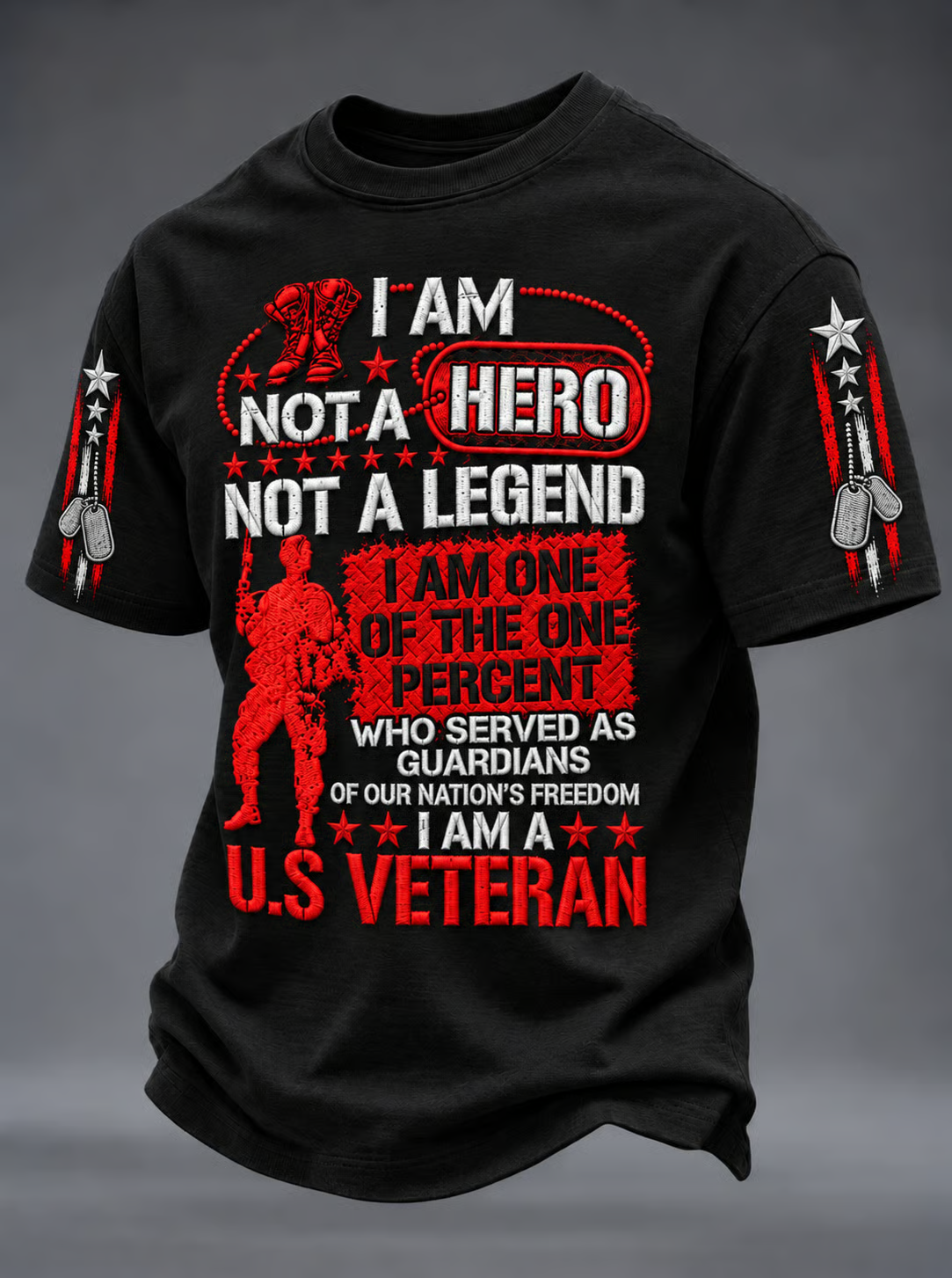 I Am Not A Hero U.S. Veteran T-Shirt, Veterans Day Shirt, Mens Patriotic Shirt