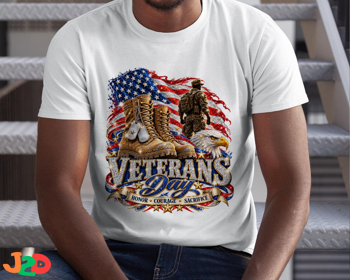 Veterans Day Soldier Eagle Flag T-Shirt, Patriotic T-Shirt, Veterans Day Shirt