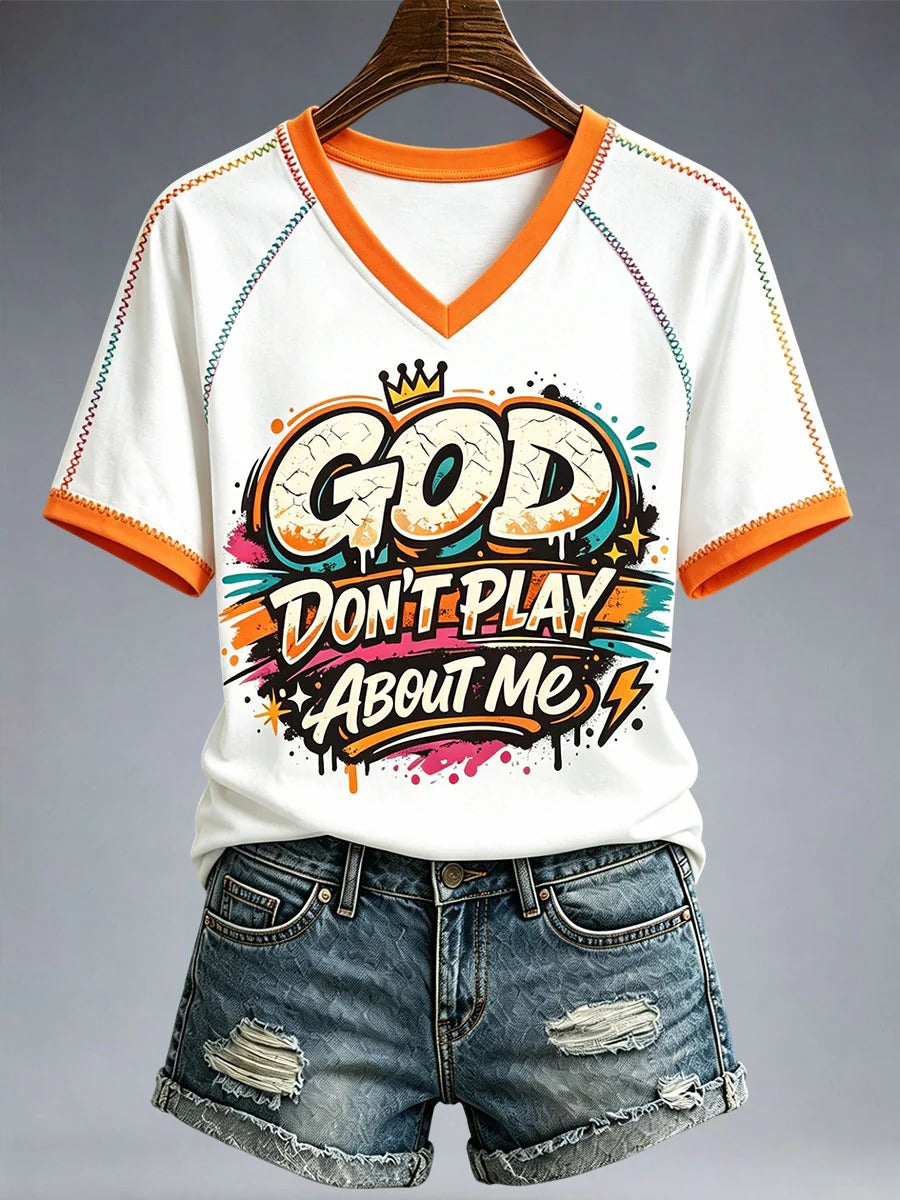Women's God Don't Play About Me T-Shirt Women's Christian T-shirts, Christian Gifts