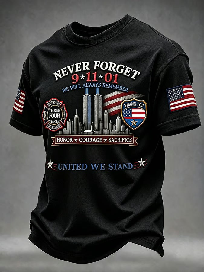 9.11 Never Forget 25th Anniversary Shirt, Patriotic Shirt For Men, American Flag Shirt