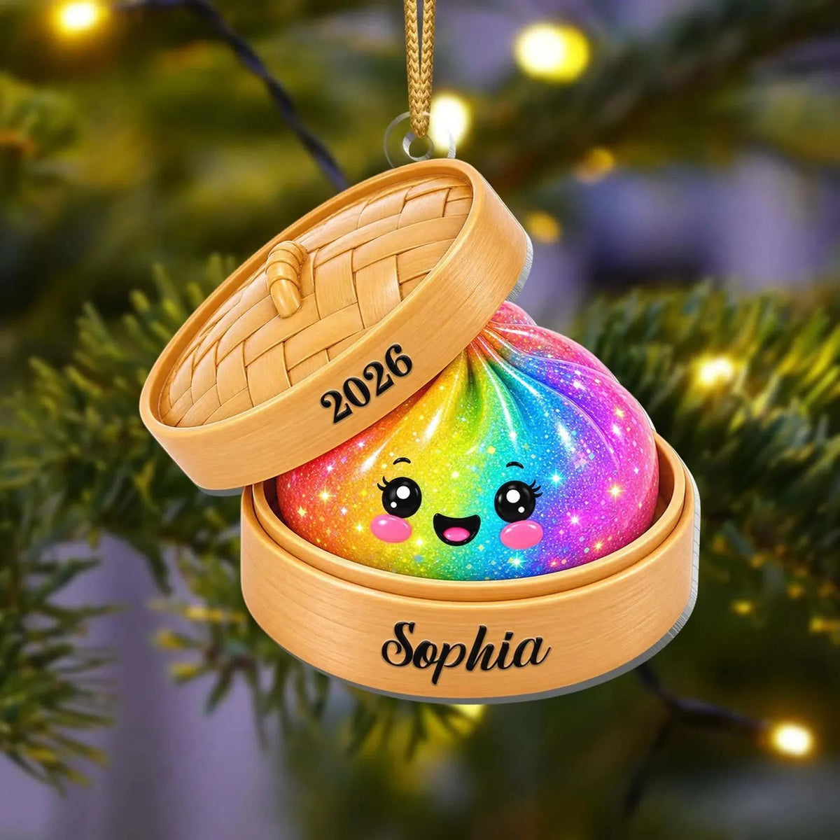 Cute Squishy Acrylic Ornament, Personalized Christmas Ornament, Christmas Gift For Kids